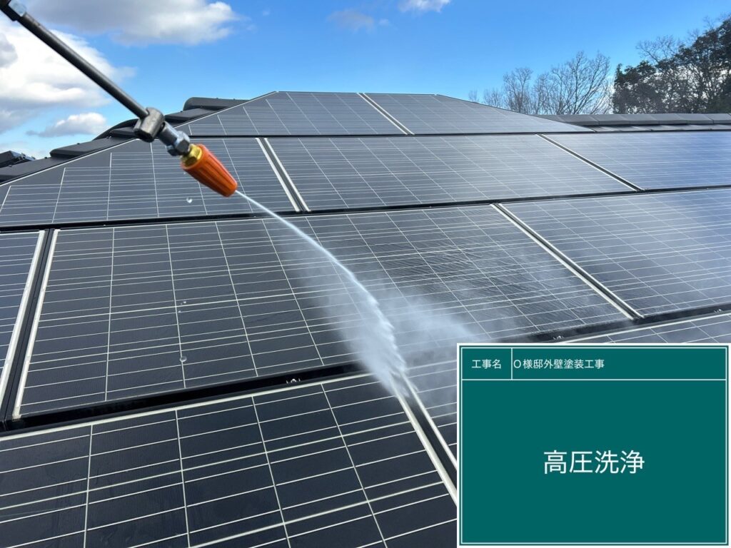 太陽光パネル高圧ジェット洗浄