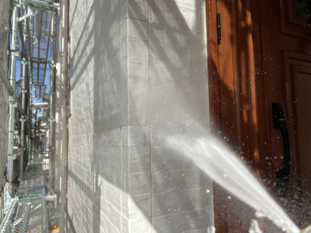 外壁高圧ジェット洗浄②