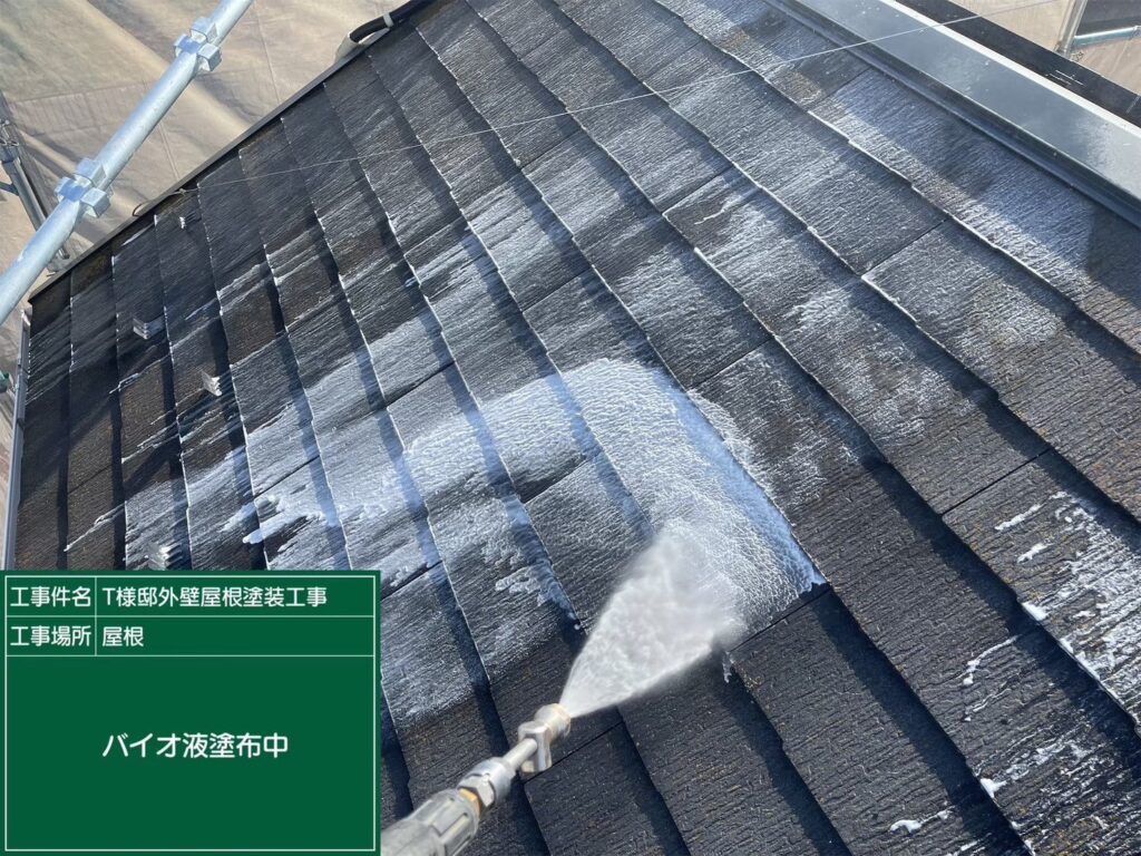 屋根　バイオ洗浄