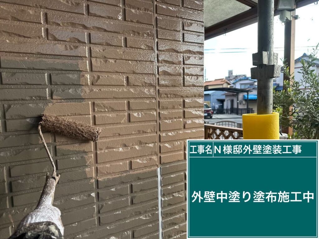 中塗りを行います